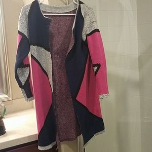 Cardigan color block